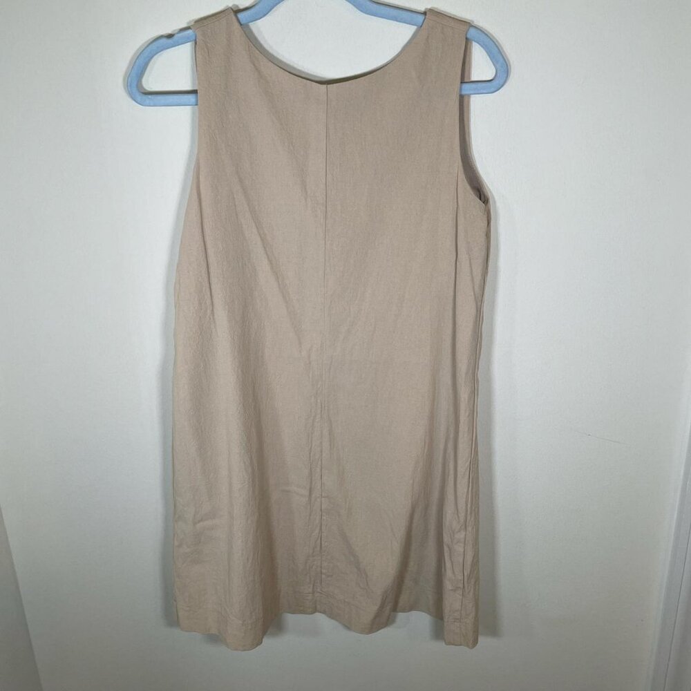 SHEIN Beige Linen Blend Mini Shift Dress